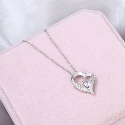 Zircon Love Necklace Ornament Women's Valentine's Day